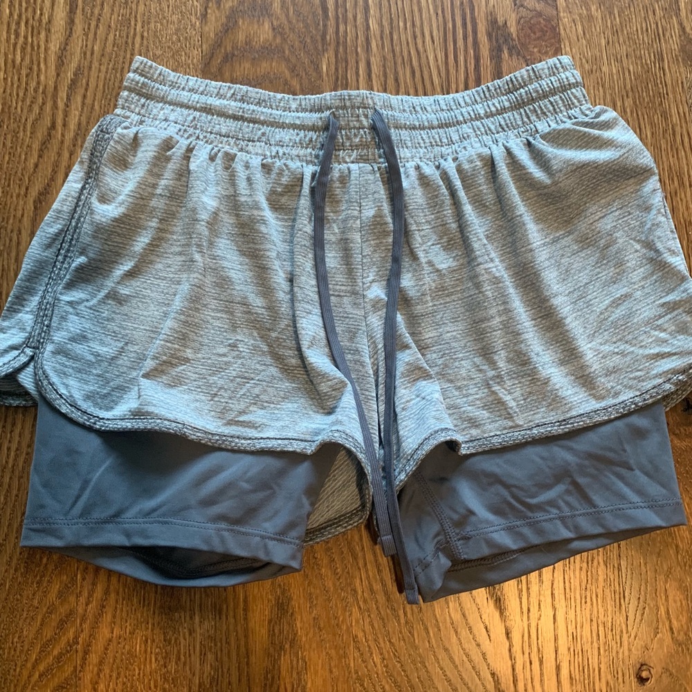 Grey athletic shorts
